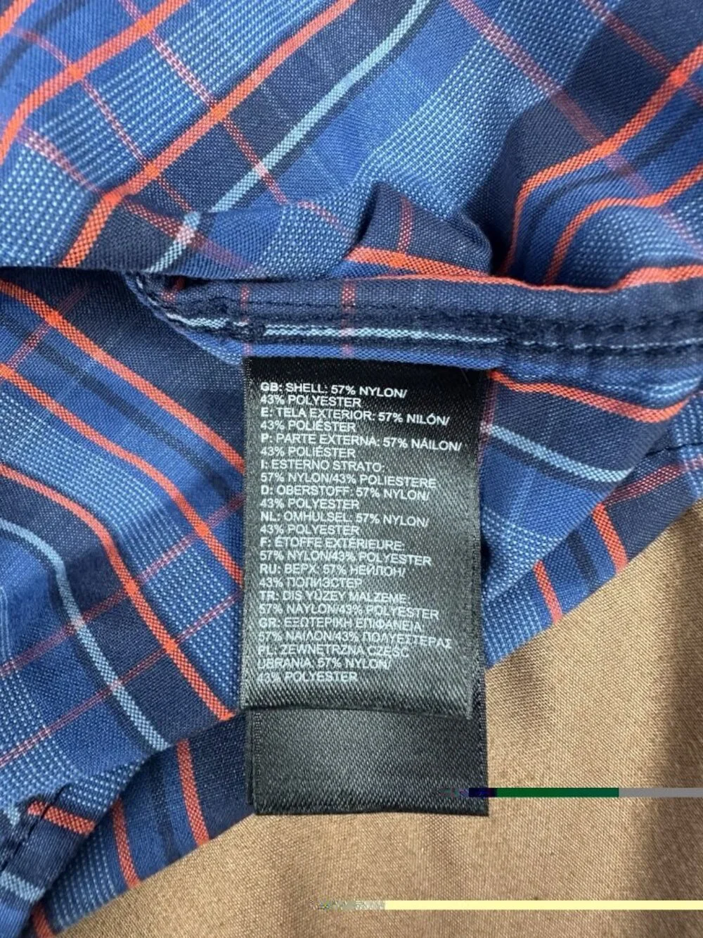 The North Face Men's XL Plaid Hiking Shirt Long Sleeve Button Up Blue Orange